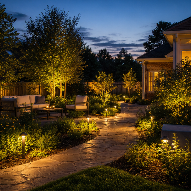 Garden Lighting Ideas yard setting