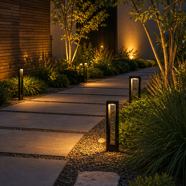 Garden Lighting Ideas modern lines