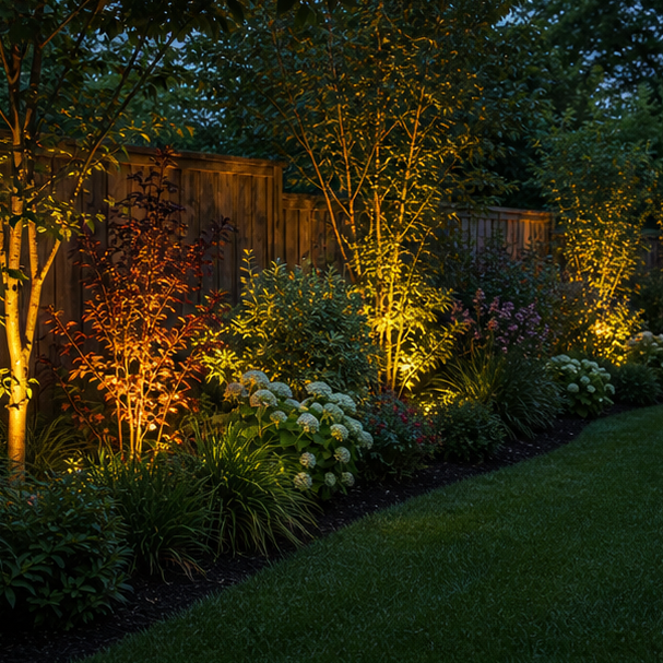 Garden Lighting Ideas privacy edge