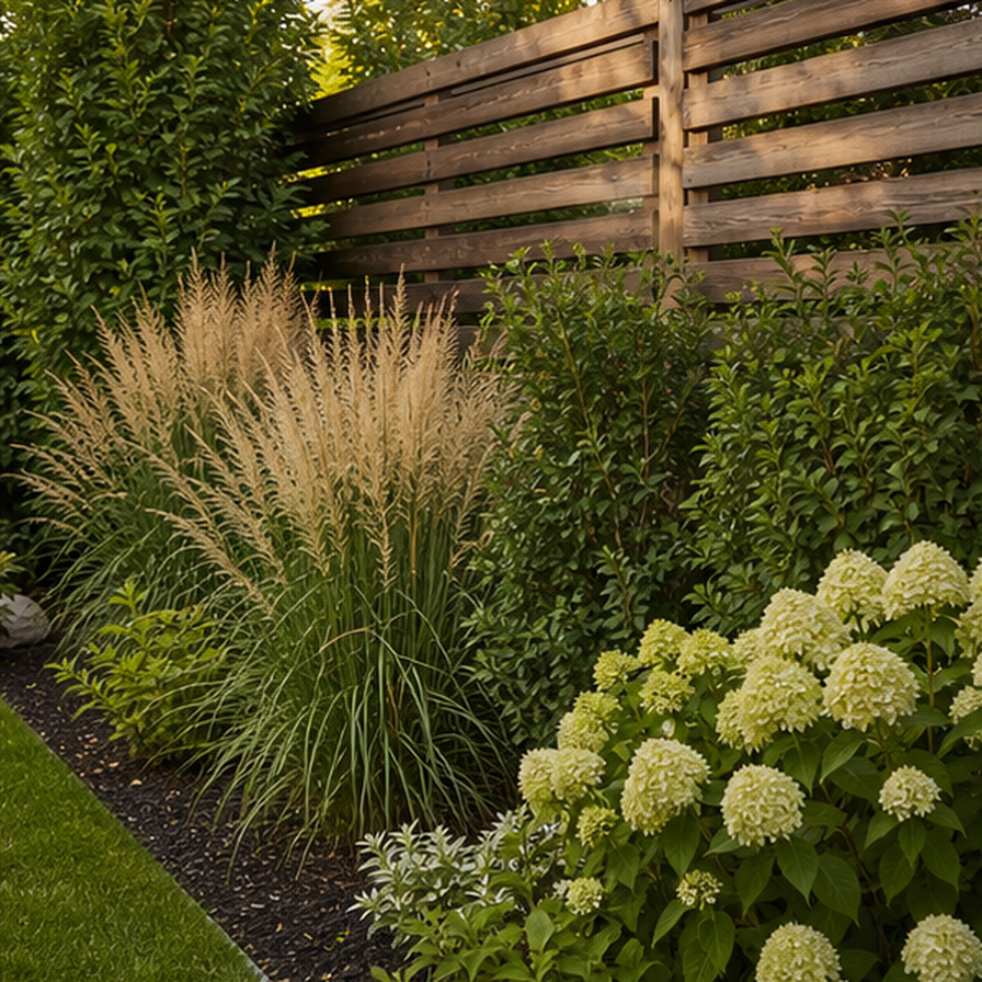 Garden Privacy Ideas planting and material detail
