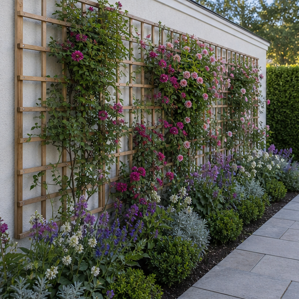 Garden Trellis Ideas seasonal color