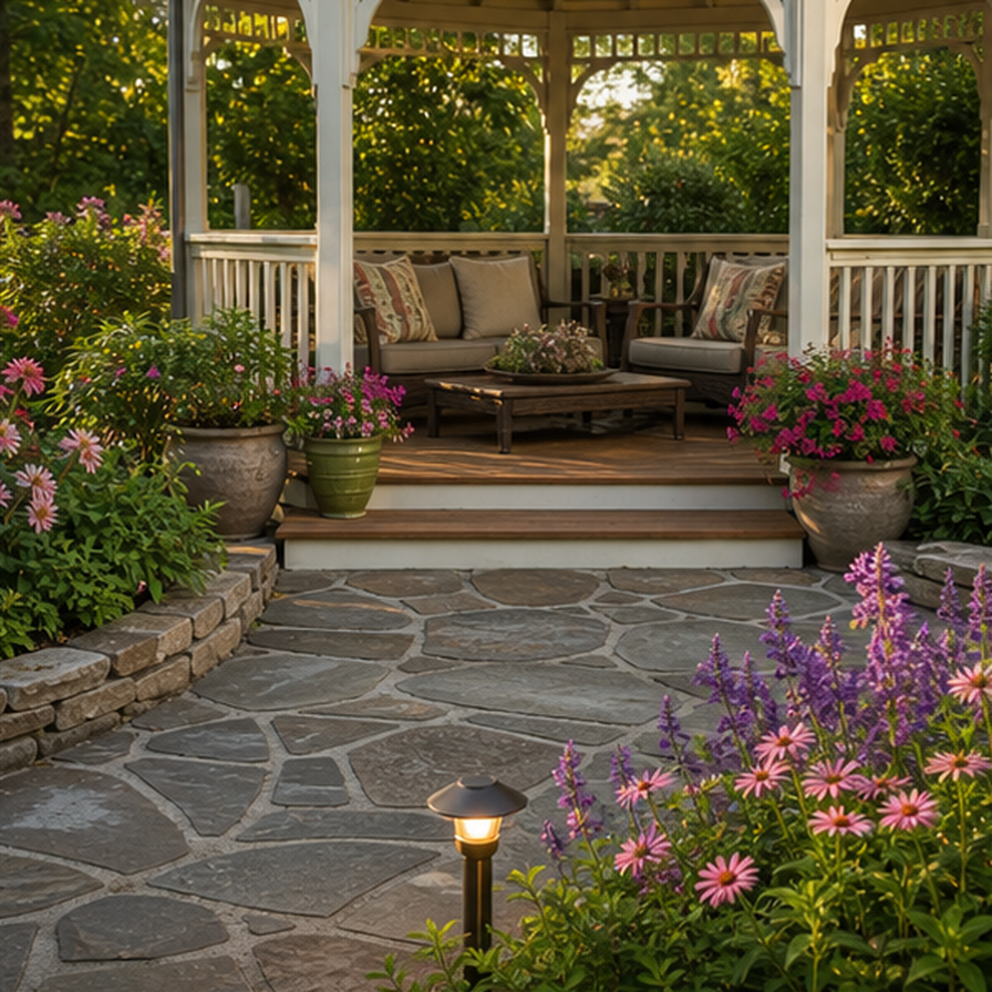 Gazebo Garden Ideas planting and material detail