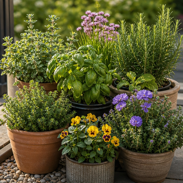 Herb Garden Ideas container accent