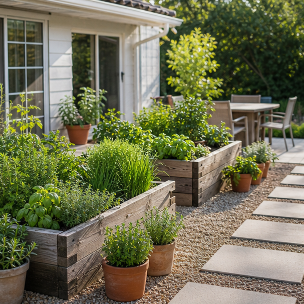 Herb Garden Ideas yard setting