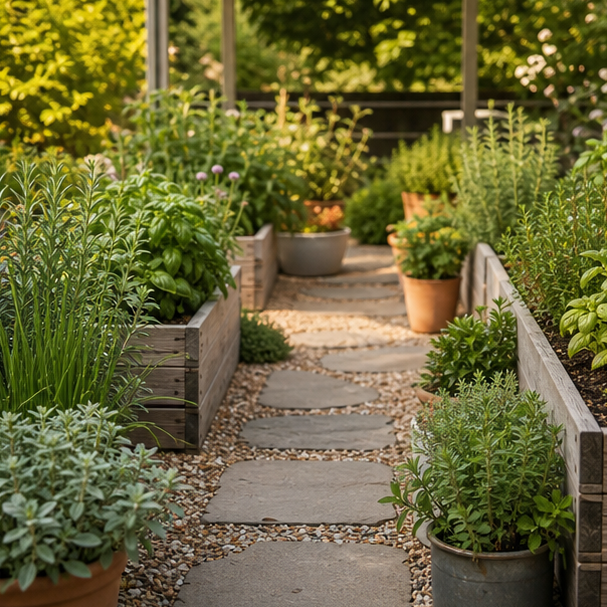 Herb Garden Ideas pathway view