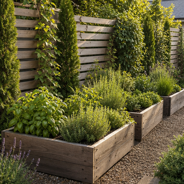 Herb Garden Ideas privacy edge