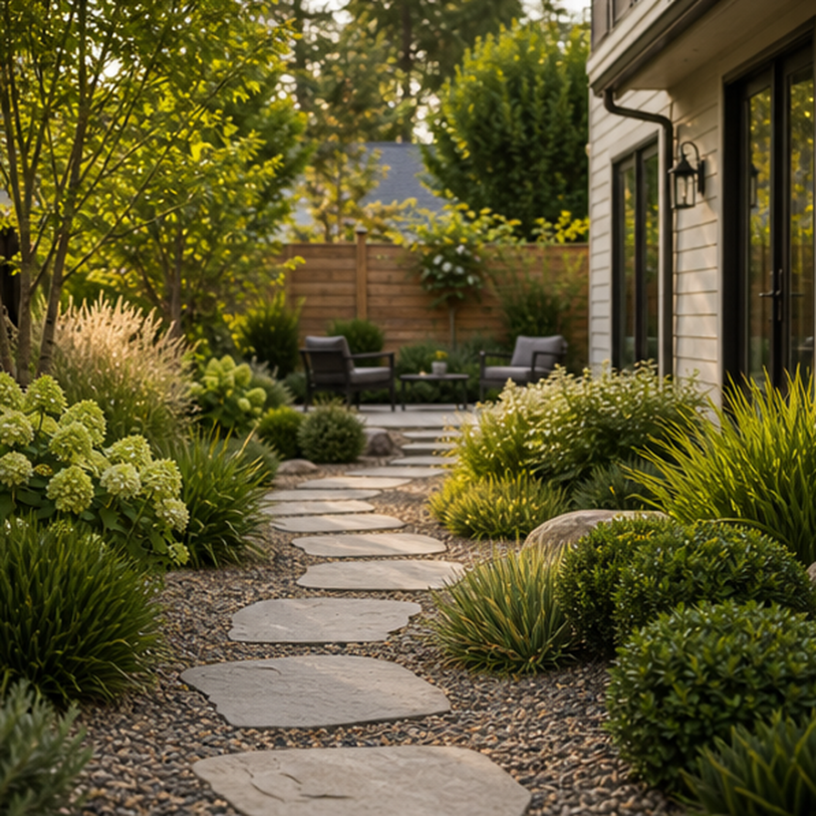 Low Maintenance Garden Ideas in a real setting