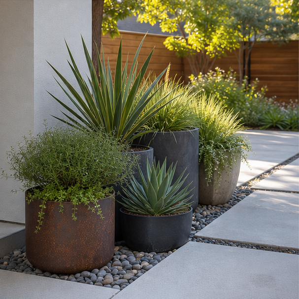 Modern Garden Ideas container accent