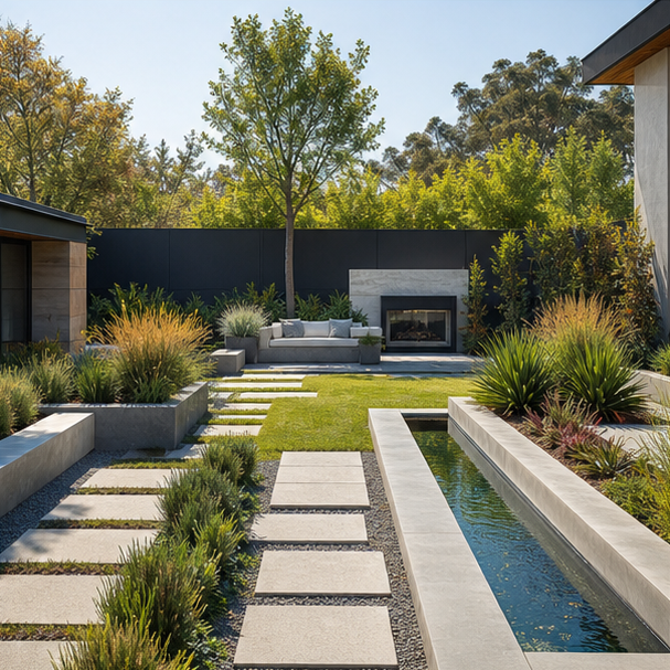 Modern Garden Ideas wide view