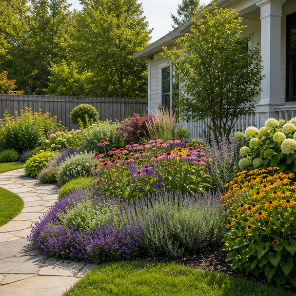 Perennial Garden Ideas yard setting