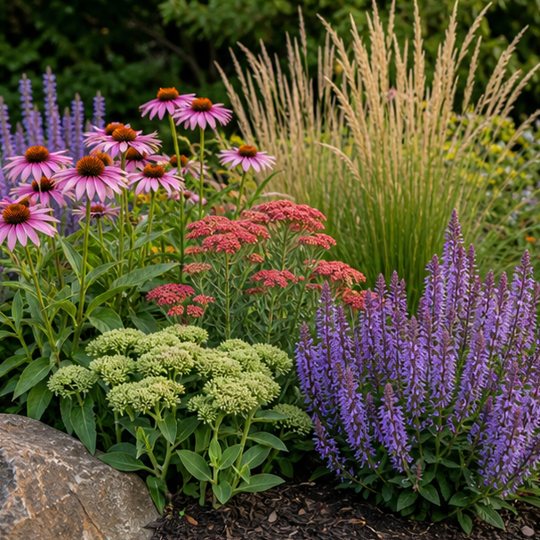 Perennial Garden Ideas planting and material detail