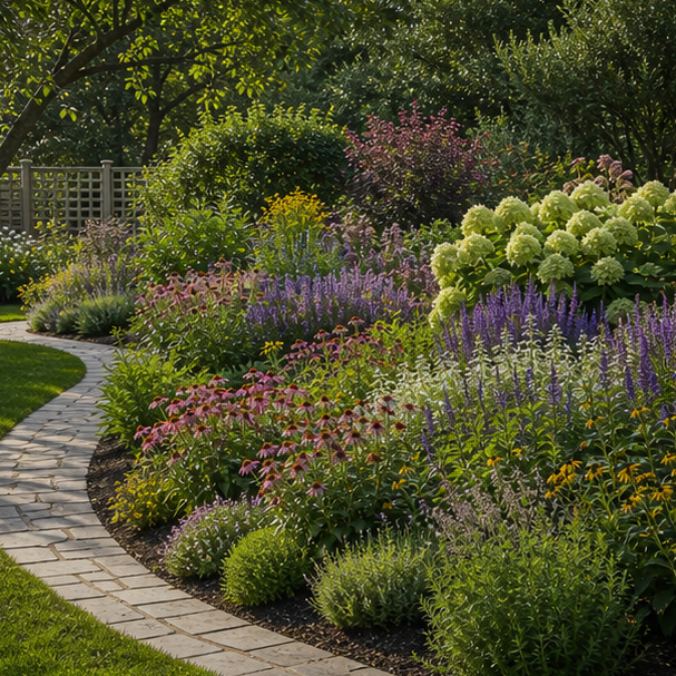 Perennial Garden Ideas layout view