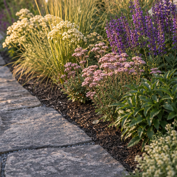 Perennial Garden Ideas stone texture