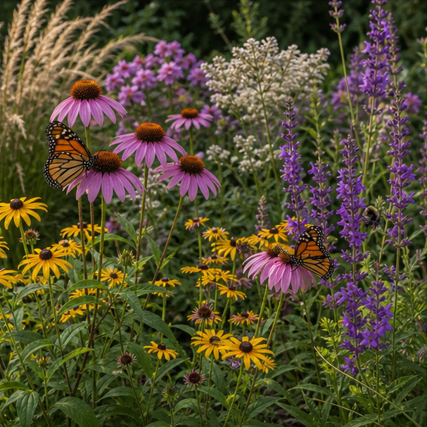 Pollinator Garden Ideas planting and material detail