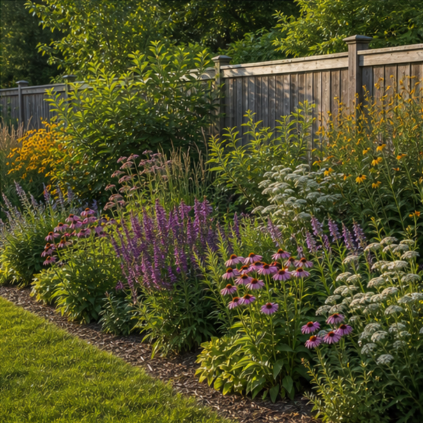 Pollinator Garden Ideas privacy edge