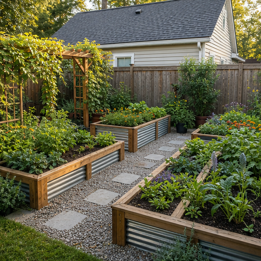 Raised Garden Bed Ideas in a real setting