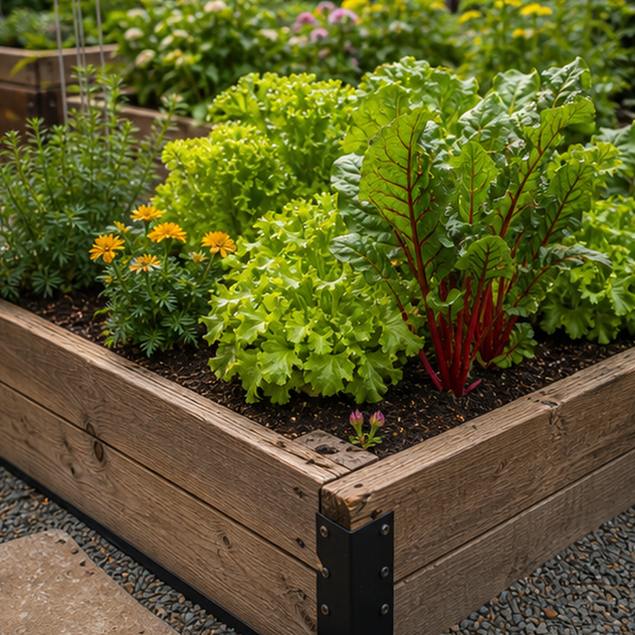 Raised Garden Bed Ideas planting and material detail
