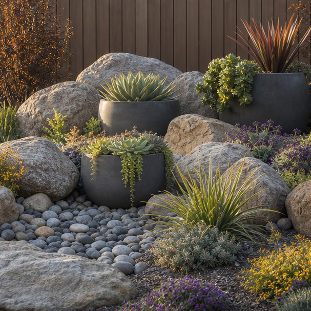 Rock Garden Ideas container accent