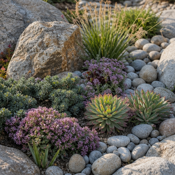 Rock Garden Ideas planting and material detail