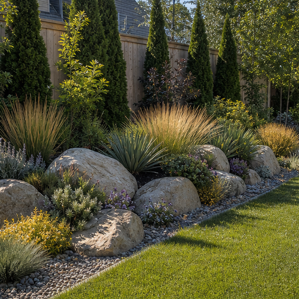 Rock Garden Ideas privacy edge