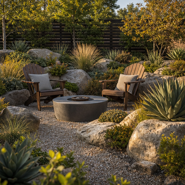 Rock Garden Ideas seating area