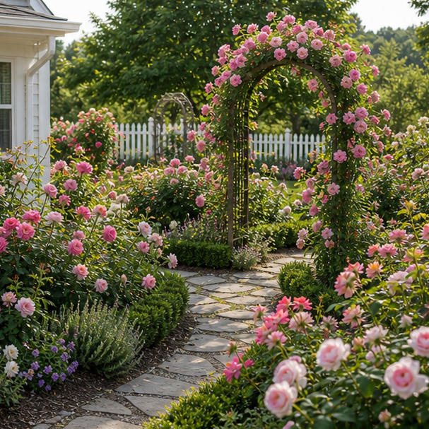 Rose Garden Ideas yard setting