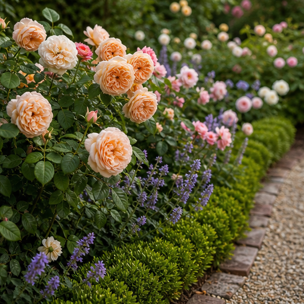 Rose Garden Ideas planting and material detail