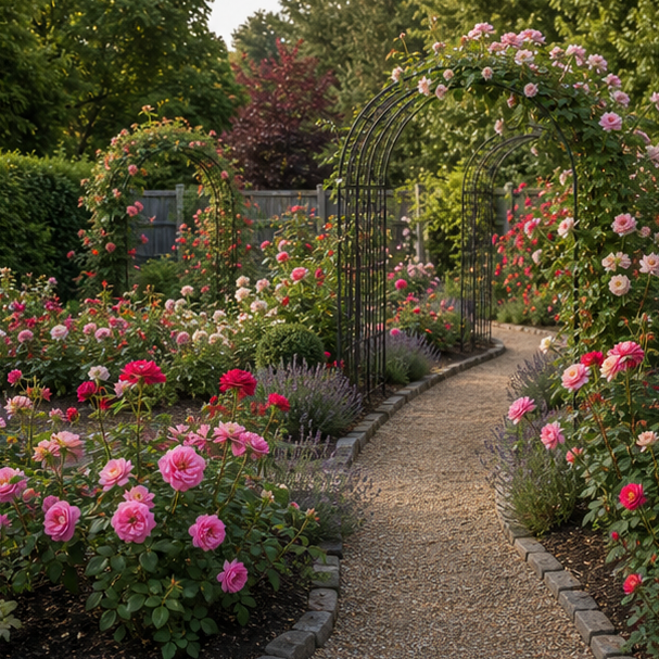 Rose Garden Ideas pathway view