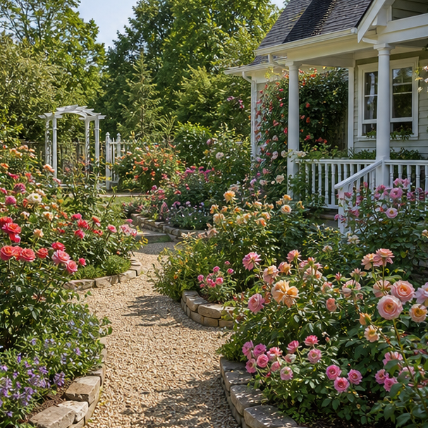Rose Garden Ideas wide view