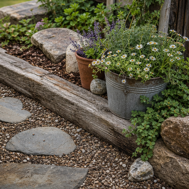 Rustic Garden Ideas materials and planting