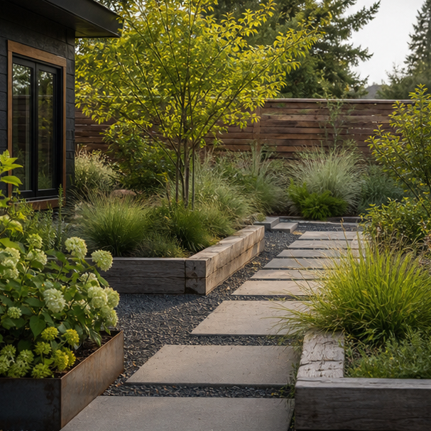 Rustic Garden Ideas modern lines