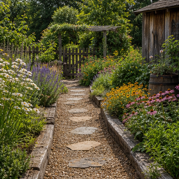 Rustic Garden Ideas pathway view