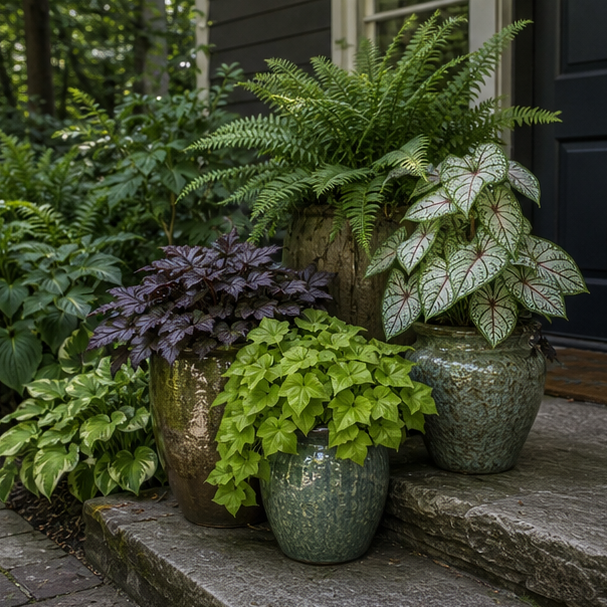 Shade Garden Ideas container accent
