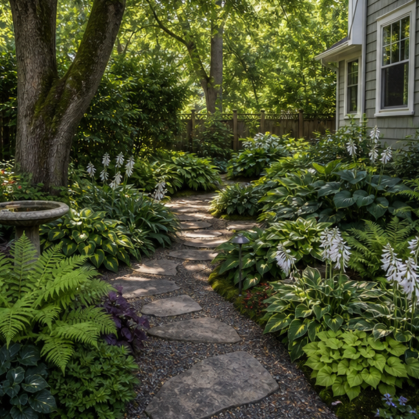 Shade Garden Ideas yard setting