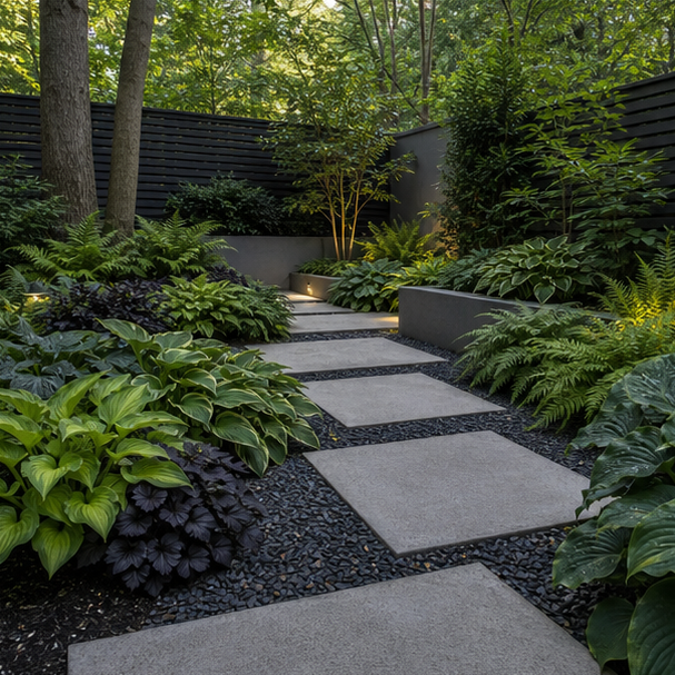 Shade Garden Ideas modern lines