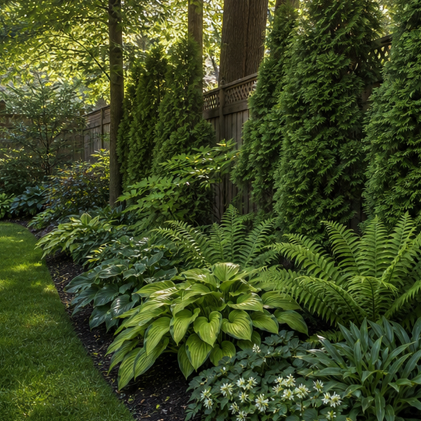 Shade Garden Ideas privacy edge