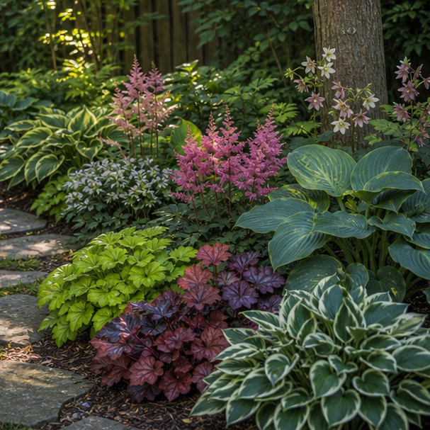 Shade Garden Ideas seasonal color