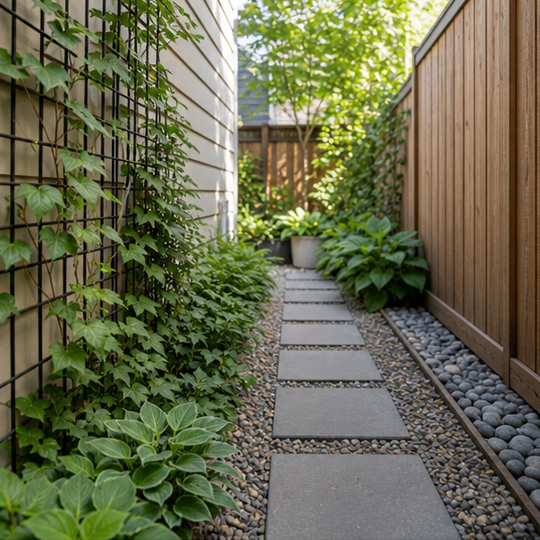 Side Yard Garden Ideas materials and planting