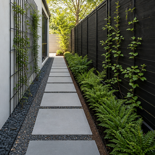 Side Yard Garden Ideas modern lines