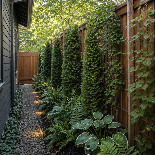 Side Yard Garden Ideas privacy edge