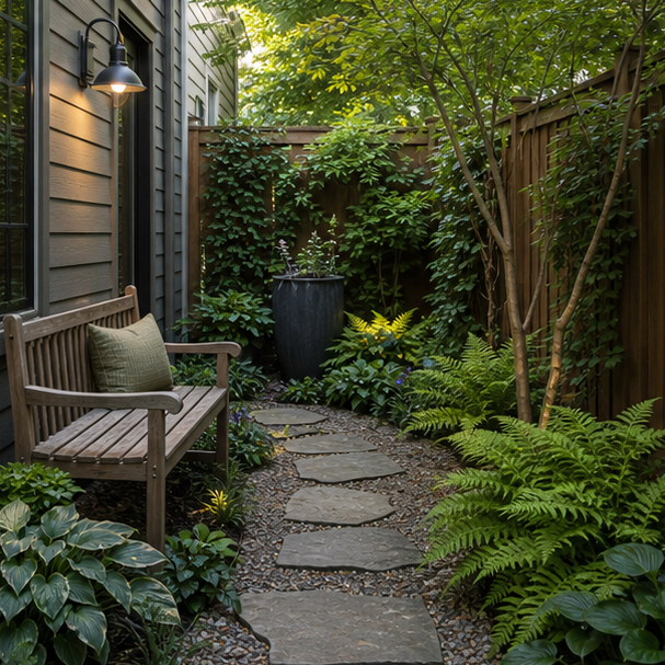 Side Yard Garden Ideas seating area
