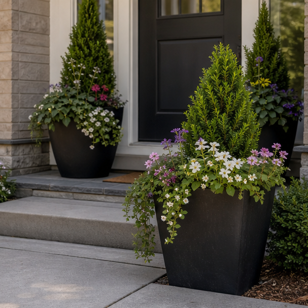 Small Front Garden Ideas container accent