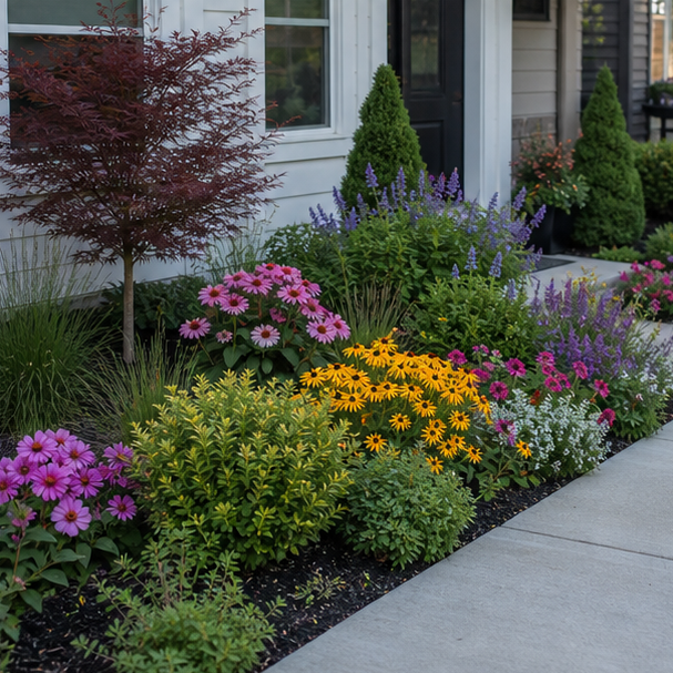 Small Front Garden Ideas seasonal color