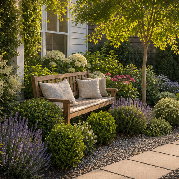 Small Front Garden Ideas seating area