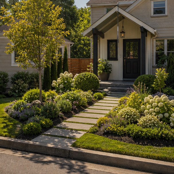 Small Front Garden Ideas wide view