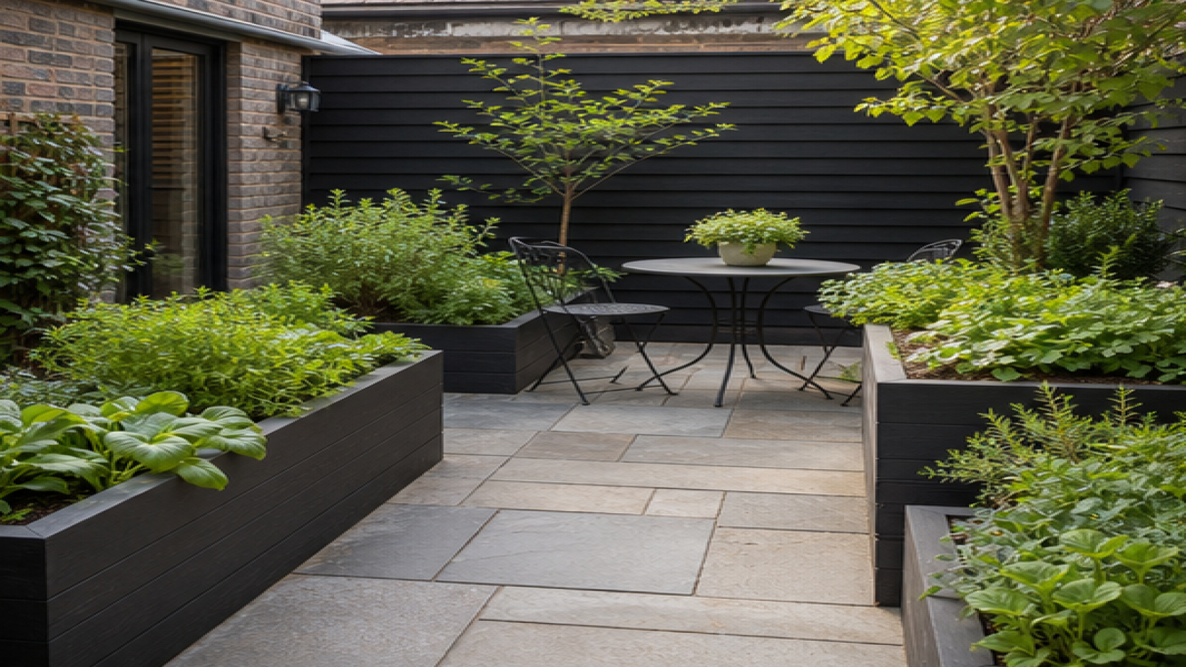Small Garden Ideas with raised planters