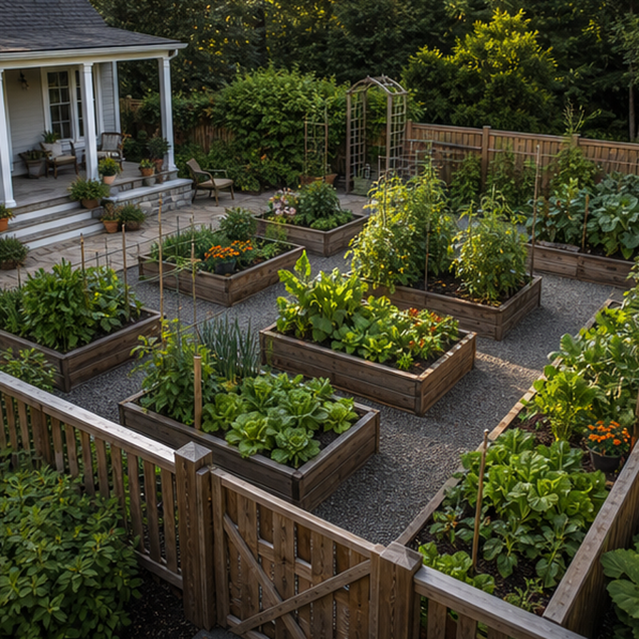 Vegetable Garden Ideas in a real setting