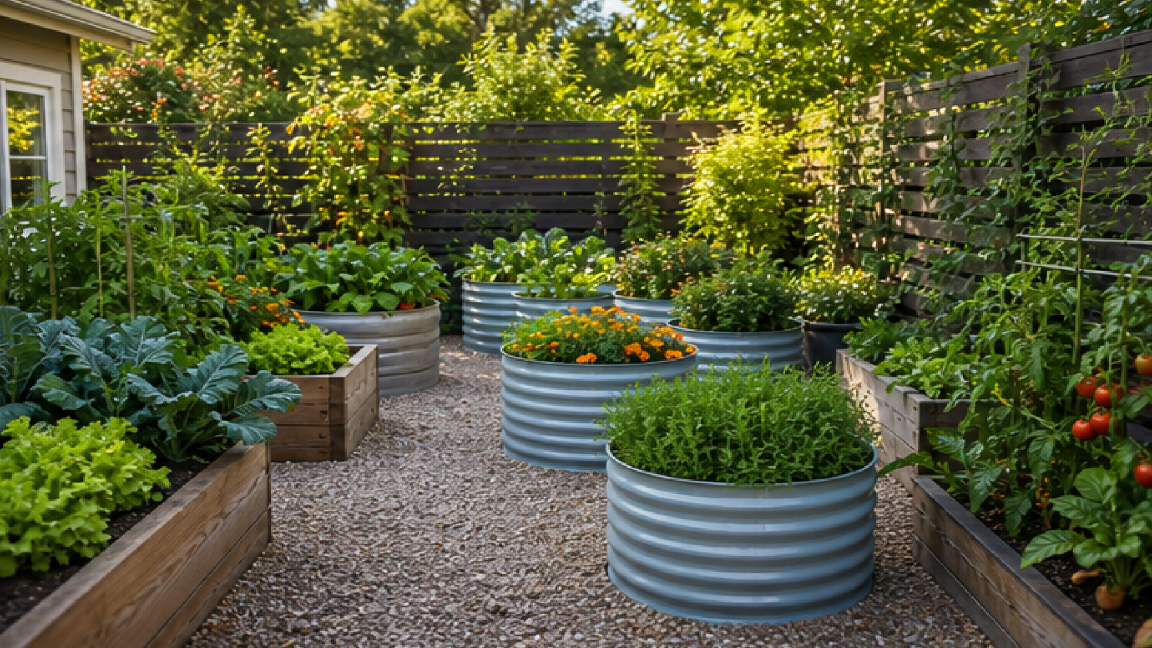 Vegetable Garden Ideas with raised planters