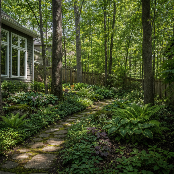 Woodland Garden Ideas yard setting