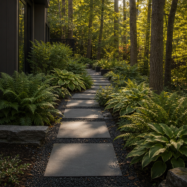 Woodland Garden Ideas modern lines